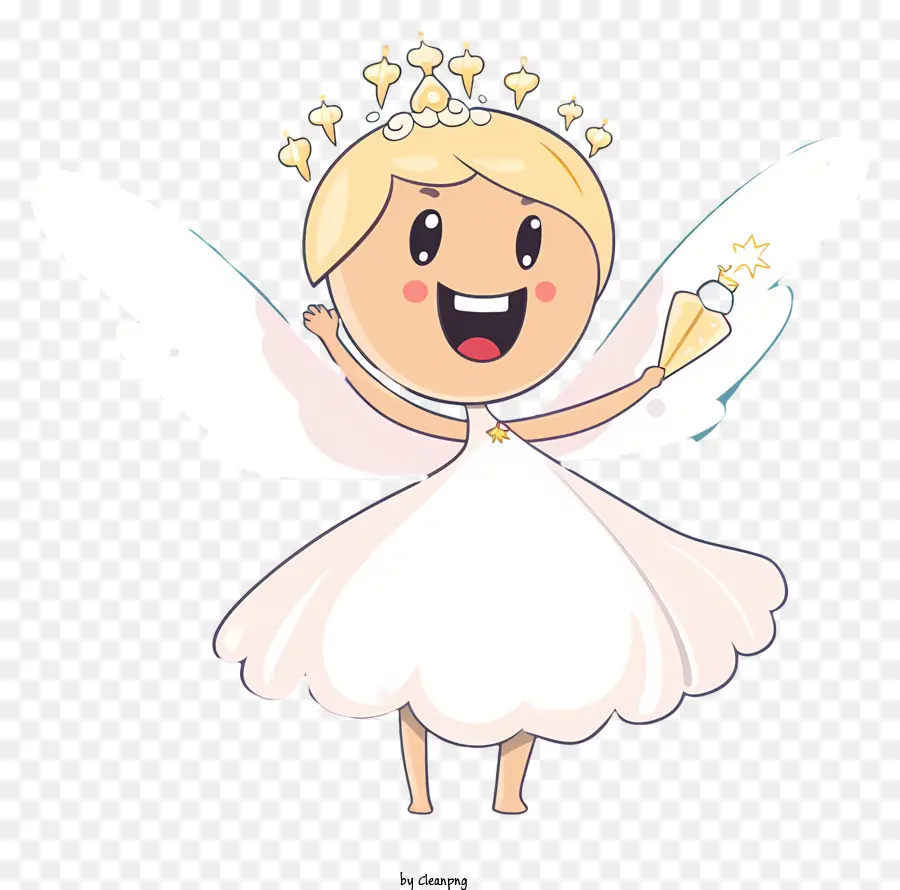 Chica De Dibujos Animados Lindo，Vestido De Novia PNG