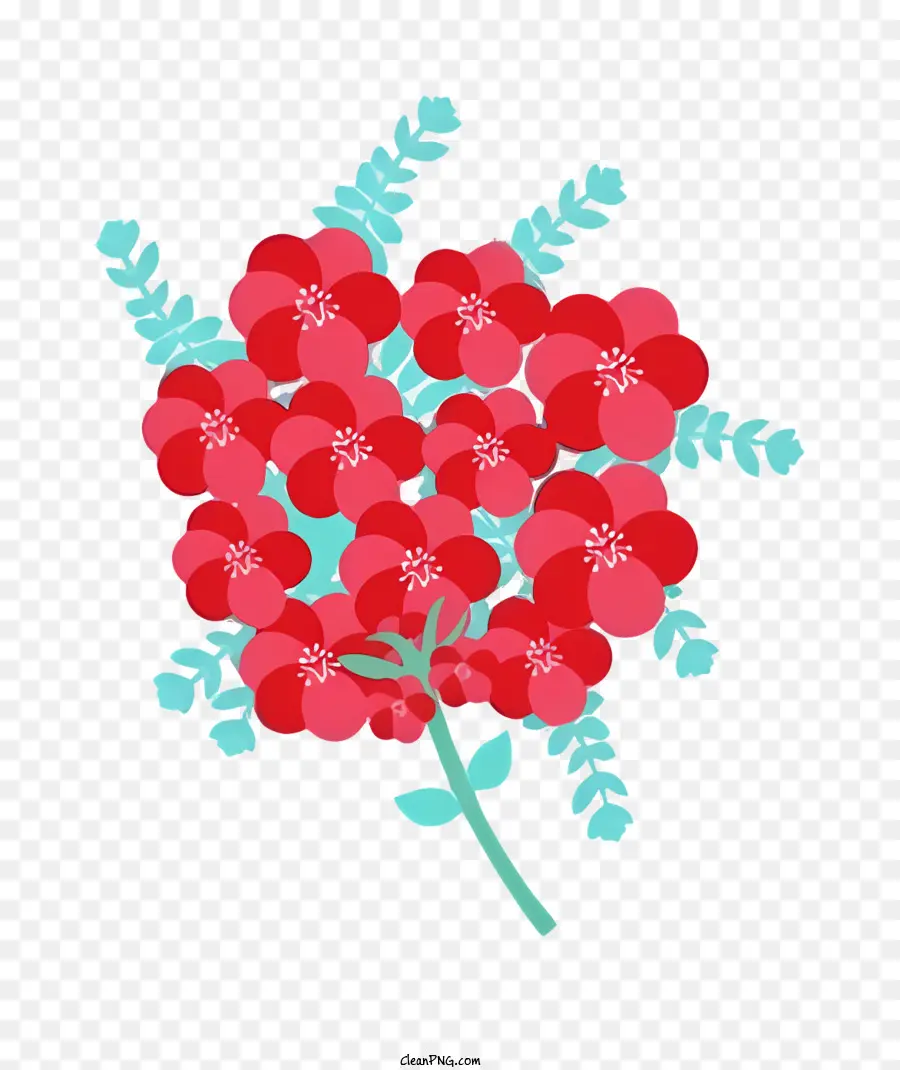 Las Flores De Color Rojo，Ramo PNG