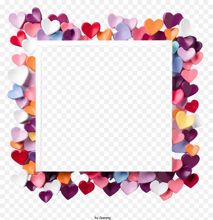 Heartshaped Marco，Corazones Coloridos PNG