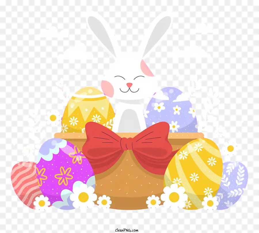 Conejito De Pascua，Conejito De Pascua Con Huevos PNG