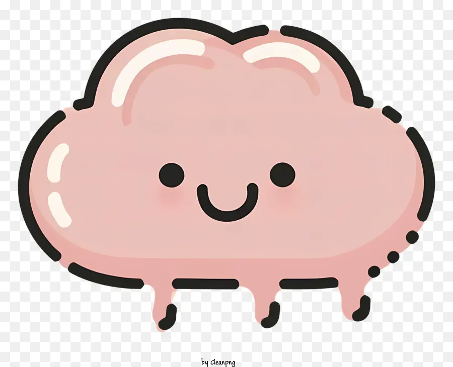 De Dibujos Animados En La Nube，Nube Rosa PNG