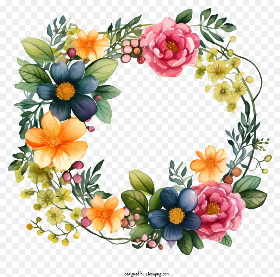 Corona De Flores，Floral Corona PNG