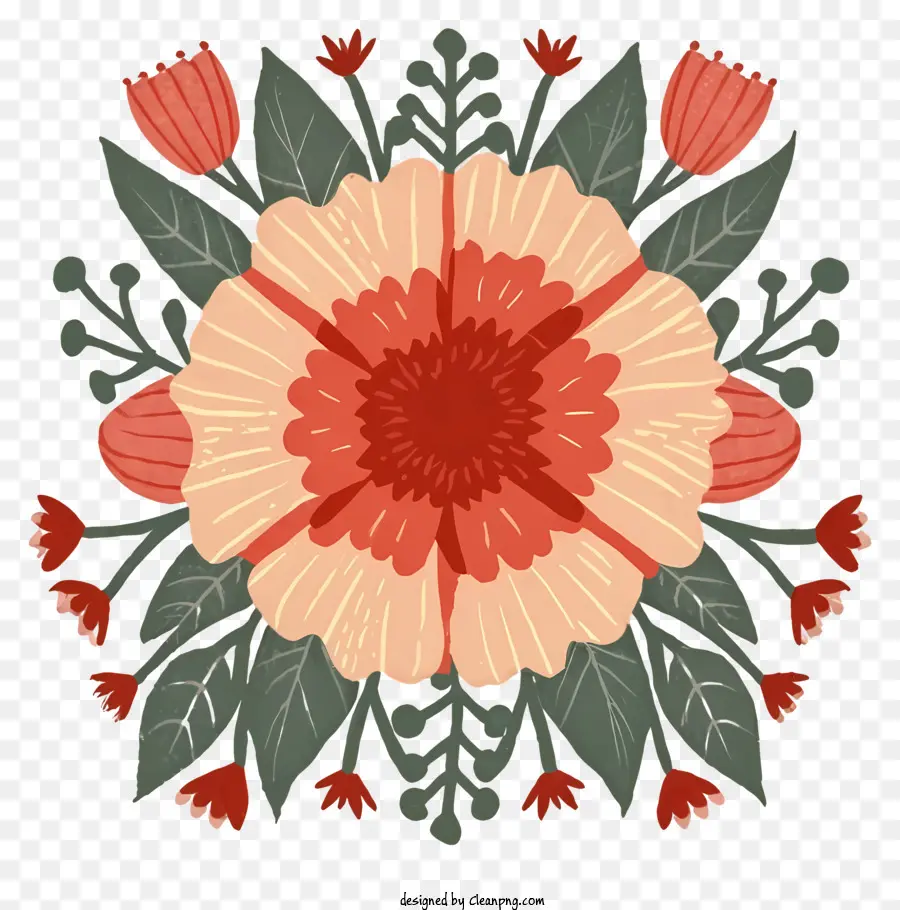 Diseño Floral，Flores De Color Rosa PNG