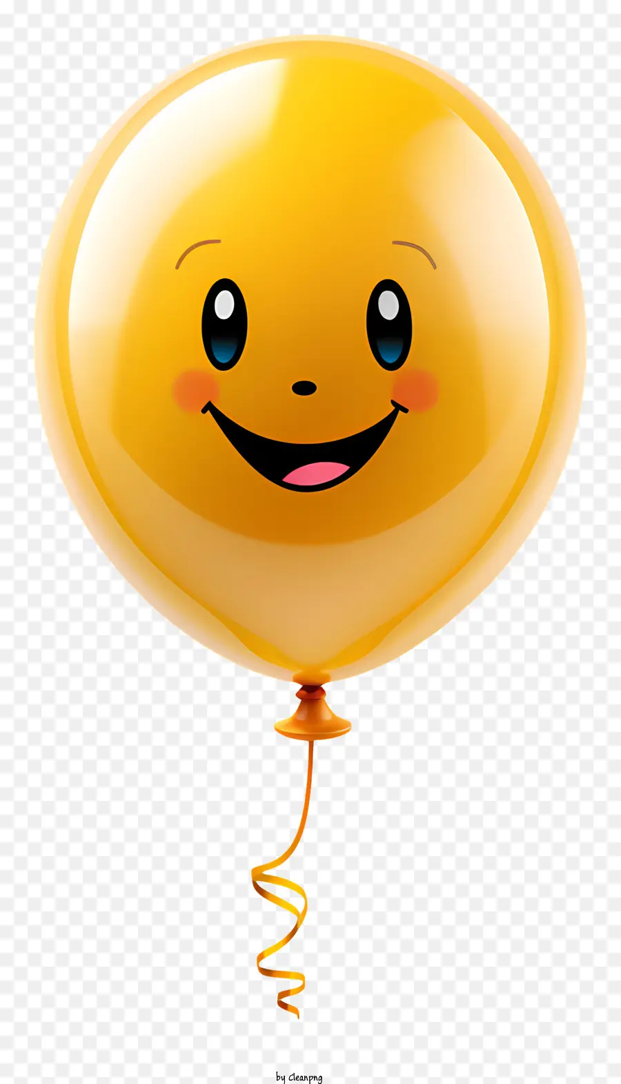 Globo Amarillo，Cara Sonriente PNG