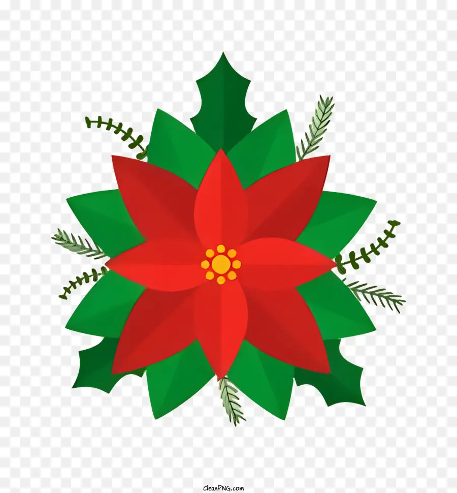 Flor De Pascua，Rojo PNG