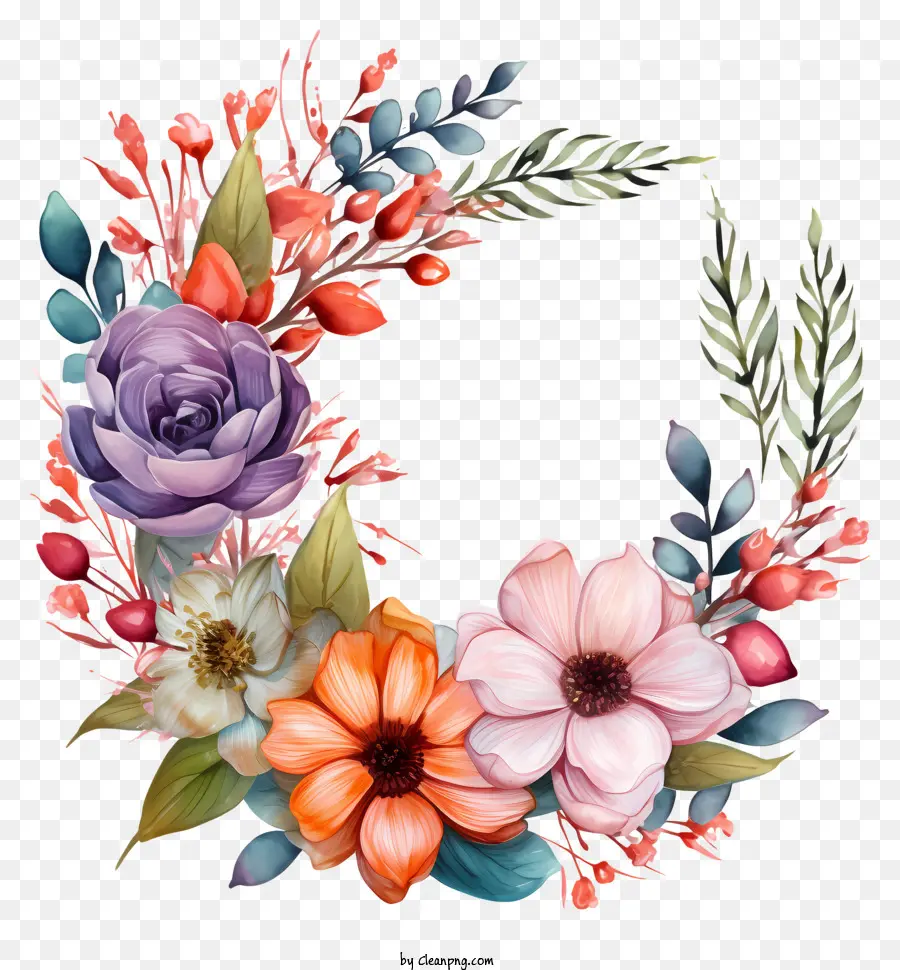 Buscar，Floral Corona PNG