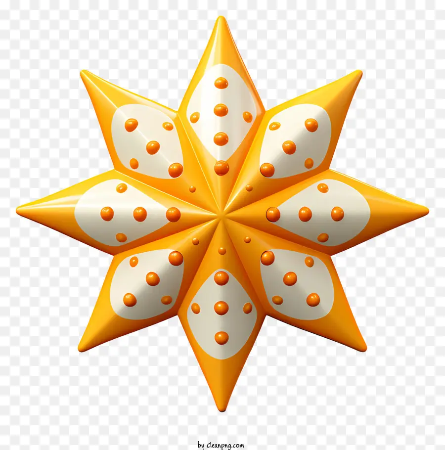Estrella Naranja，De Cinco Puntas De Las Hojas PNG