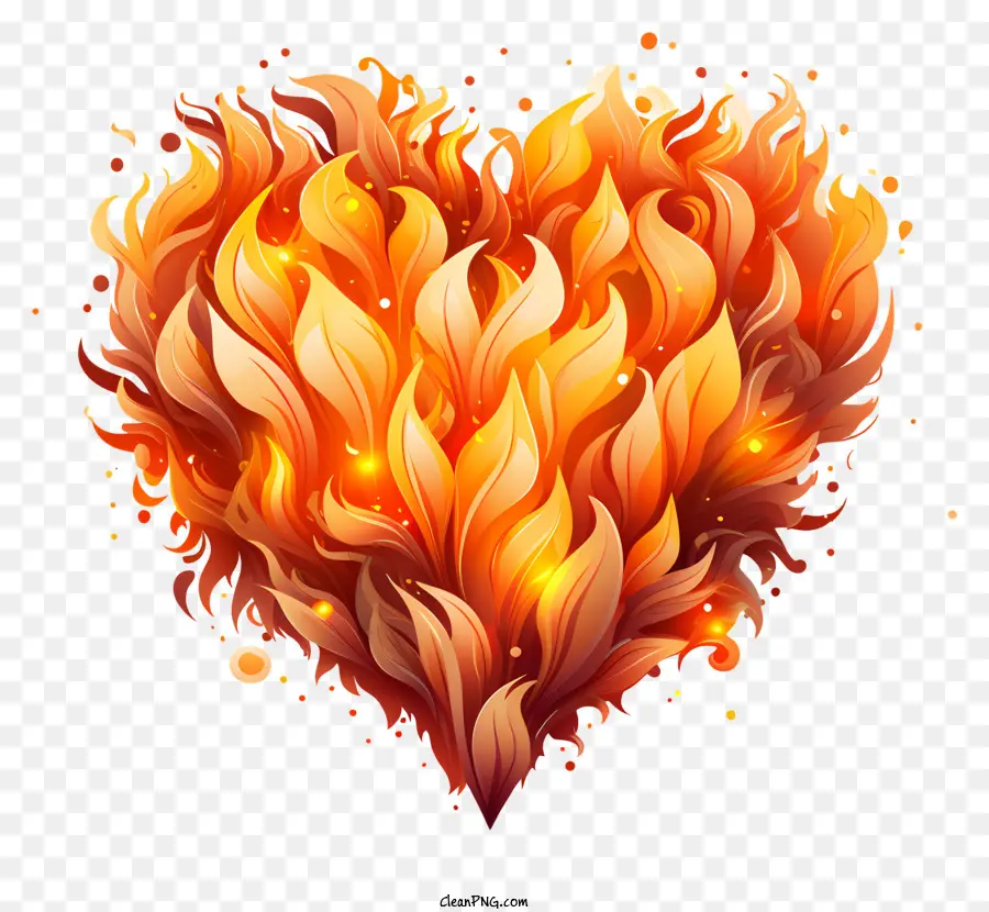 Corazón Hecho De Fuego，Corazón De Fuego PNG