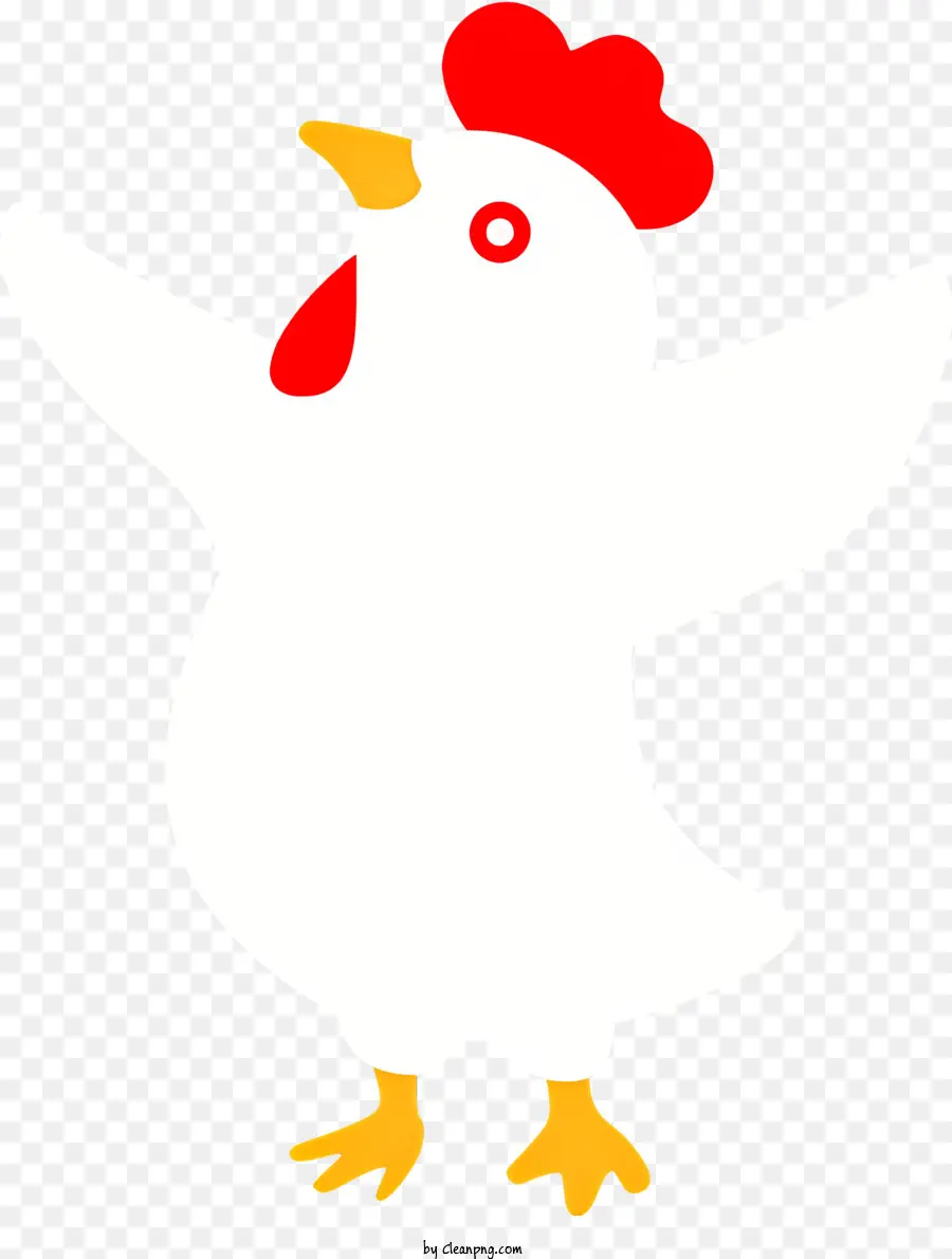 Pollo Blanco，Pollo De Dibujos Animados PNG