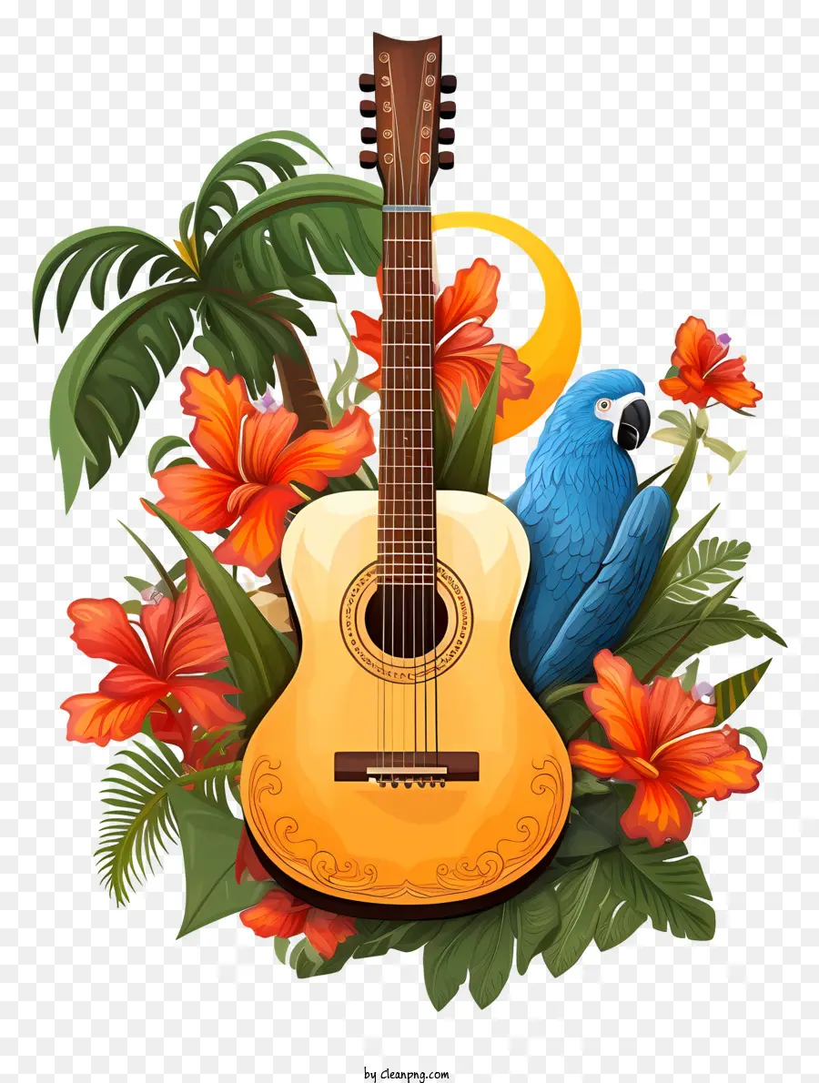 Guitarra，Plantas Tropicales PNG