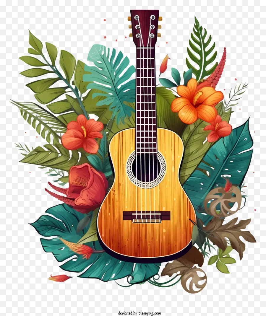 Guitarra，Plantas Tropicales PNG