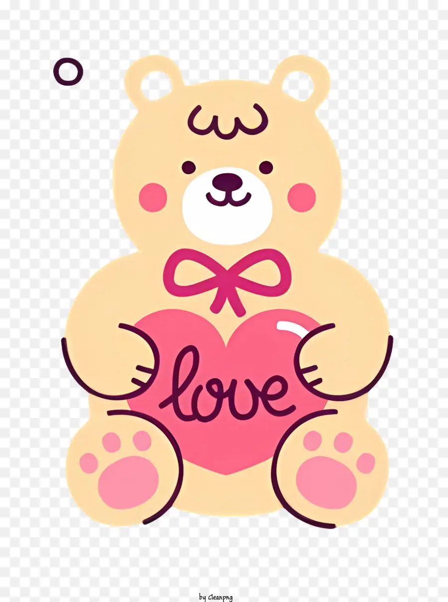 Lindo Oso De，Corazón Rosa PNG