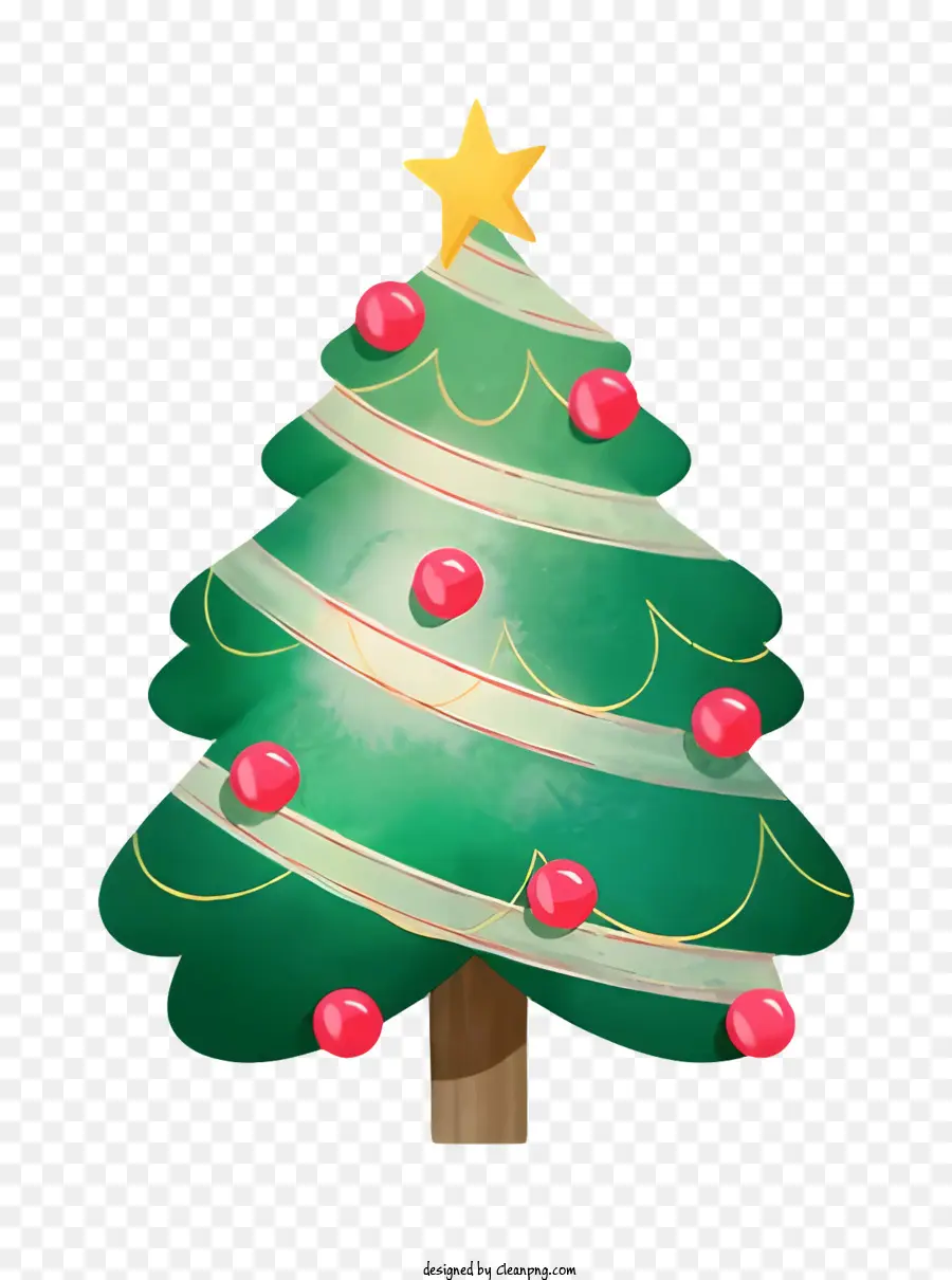 árbol De Navidad，Follaje De Color Verde PNG