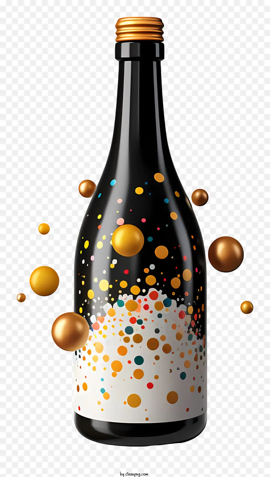 Vino Espumoso，Botella Decorativa PNG