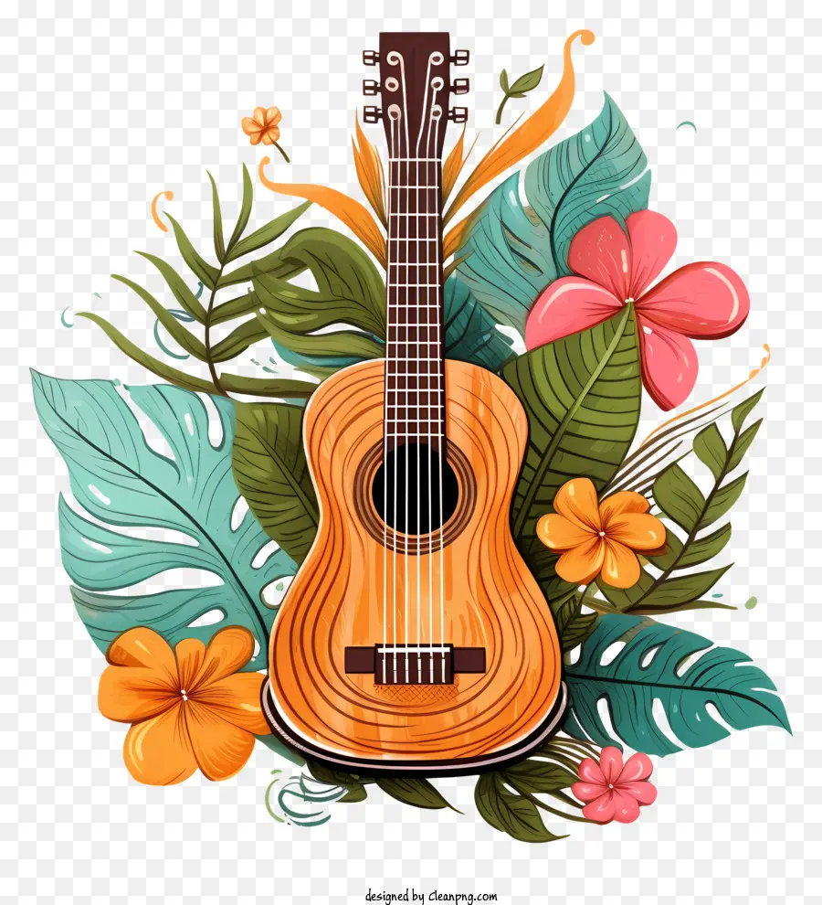 Pintura A La Acuarela，Guitarra PNG