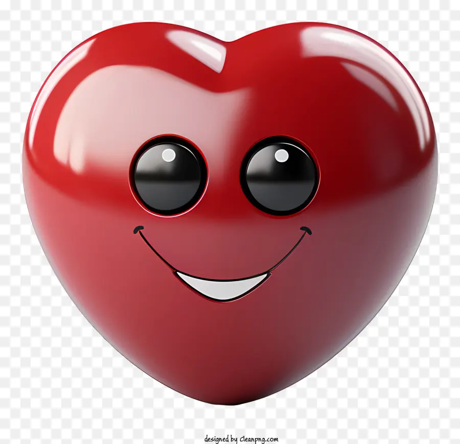 Corazón De Dibujos Animados，Sonriendo Corazón PNG