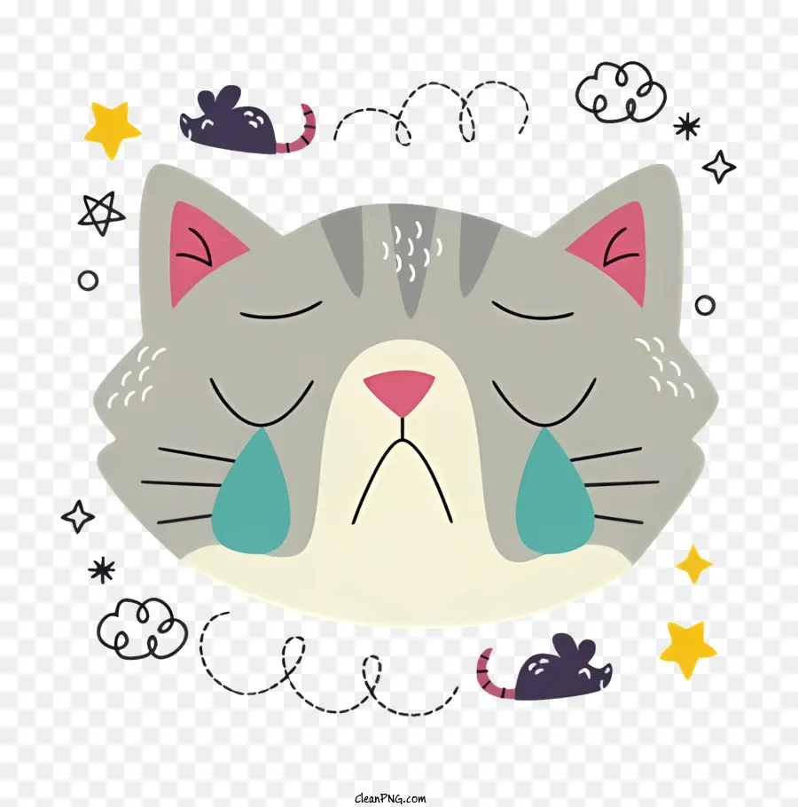 Triste Gato，Gato Gris PNG