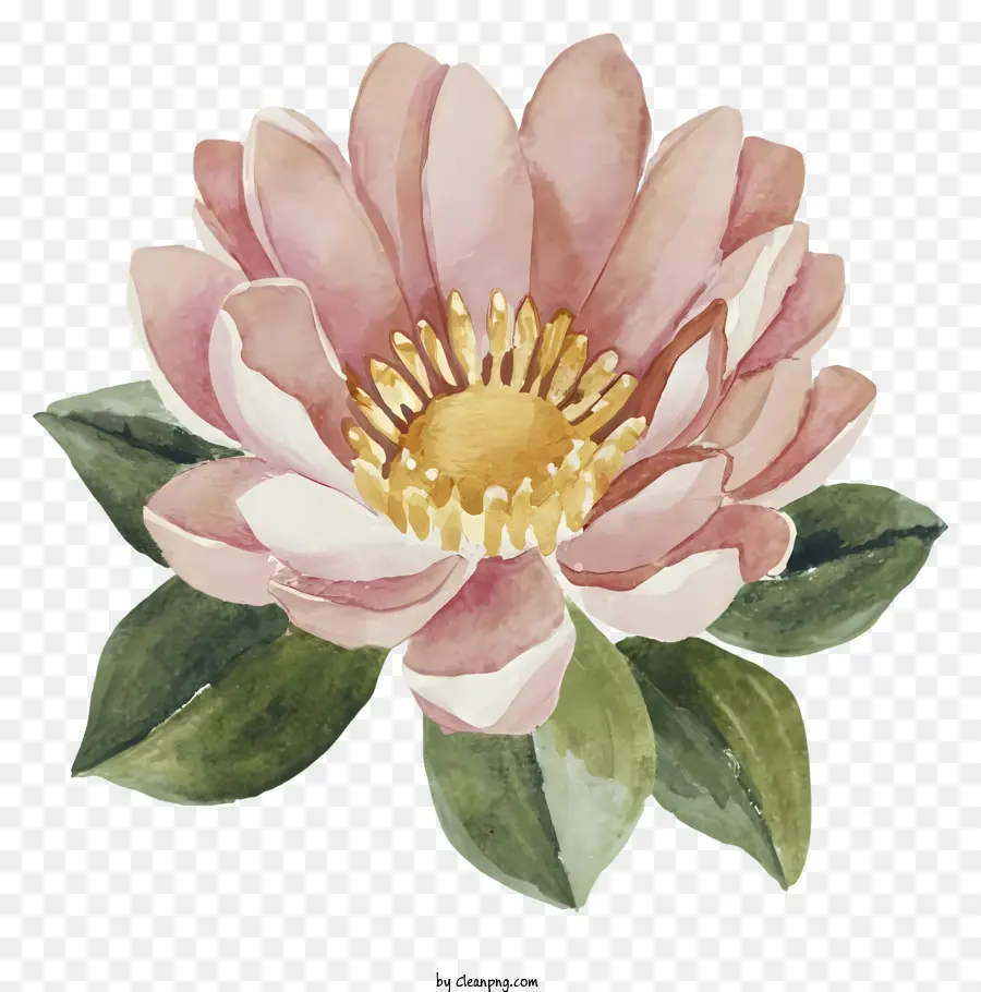 Flor De Loto Rosa，Pintura PNG