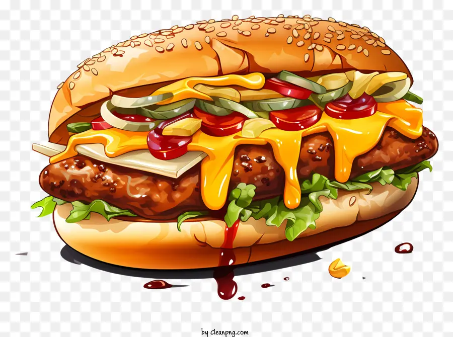 Hamburgo，Hamburguesa Con Queso PNG