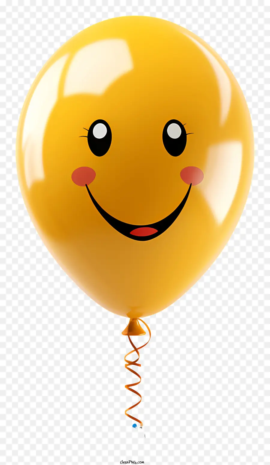 1 Globo Amarillo，2 Globo De Cara Sonriente PNG