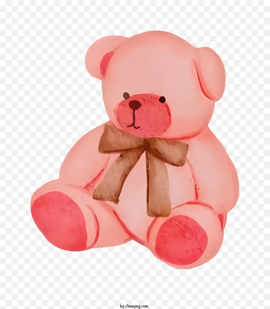 Pintura A La Acuarela，Rosa Oso De Peluche PNG