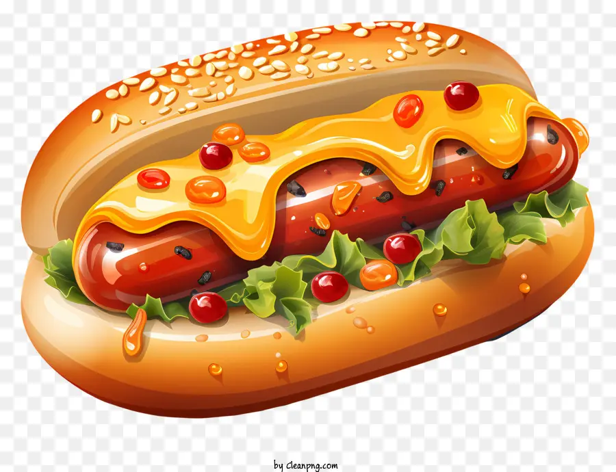 Perro Caliente Con Aderezos，Hot Dog PNG