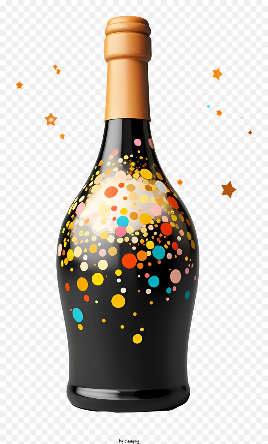 Vino Espumoso，Botella De Decoración PNG