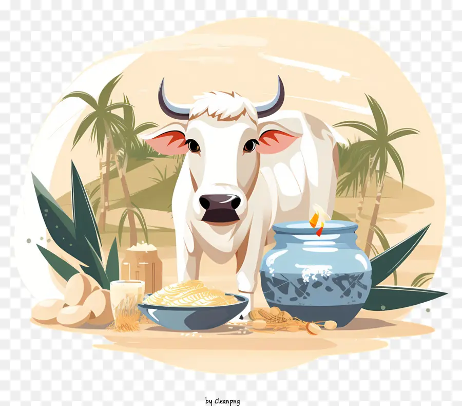 Vaca，La Hierba PNG