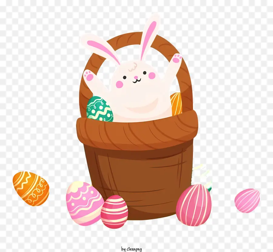 Conejito De Pascua，Canasta De Pascua PNG