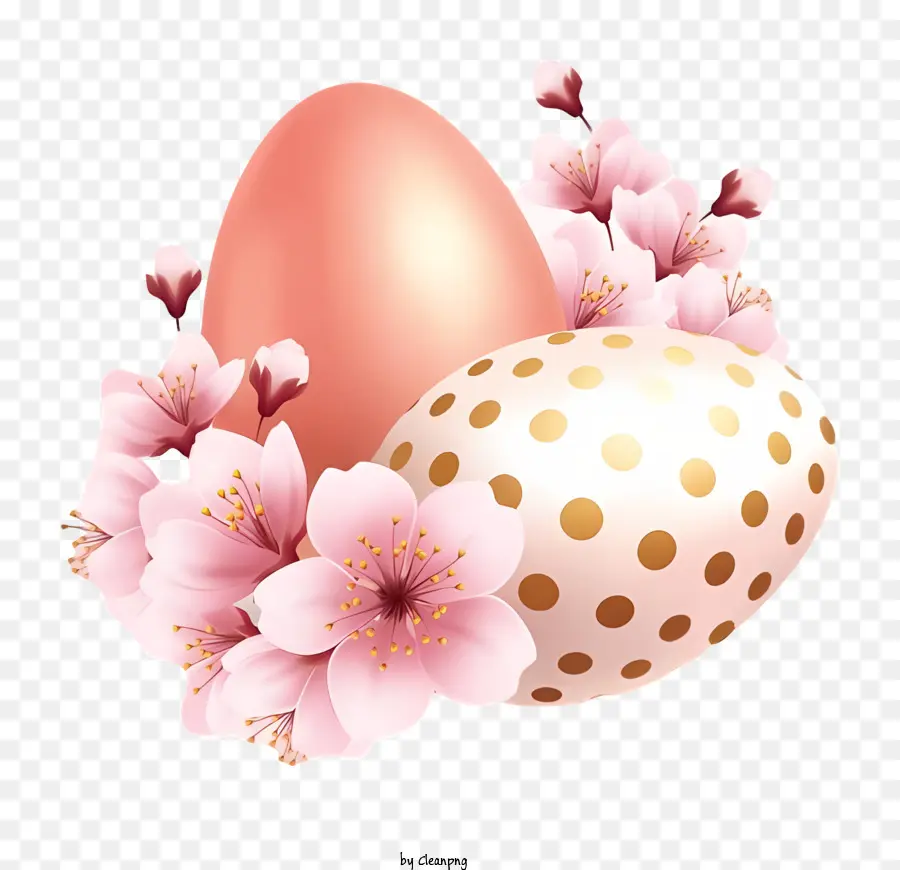 Huevo De Pascua，Sakura Flores PNG