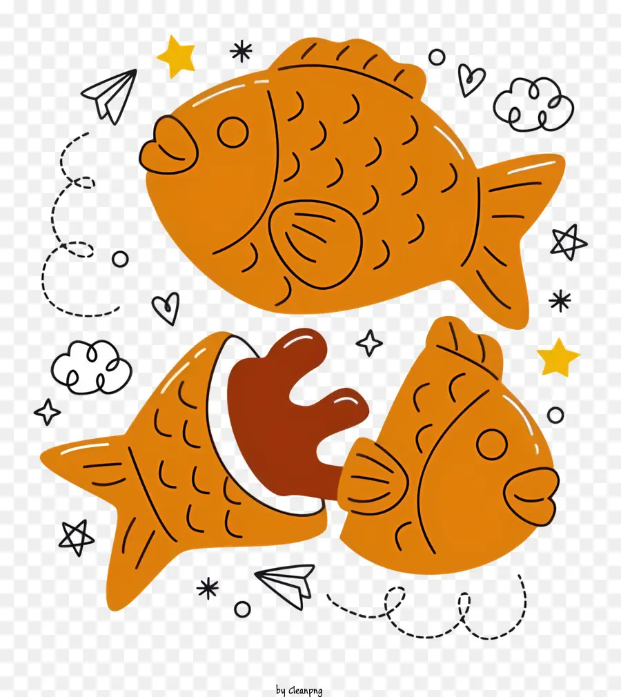 Los Peces，Naranja De Pescado PNG