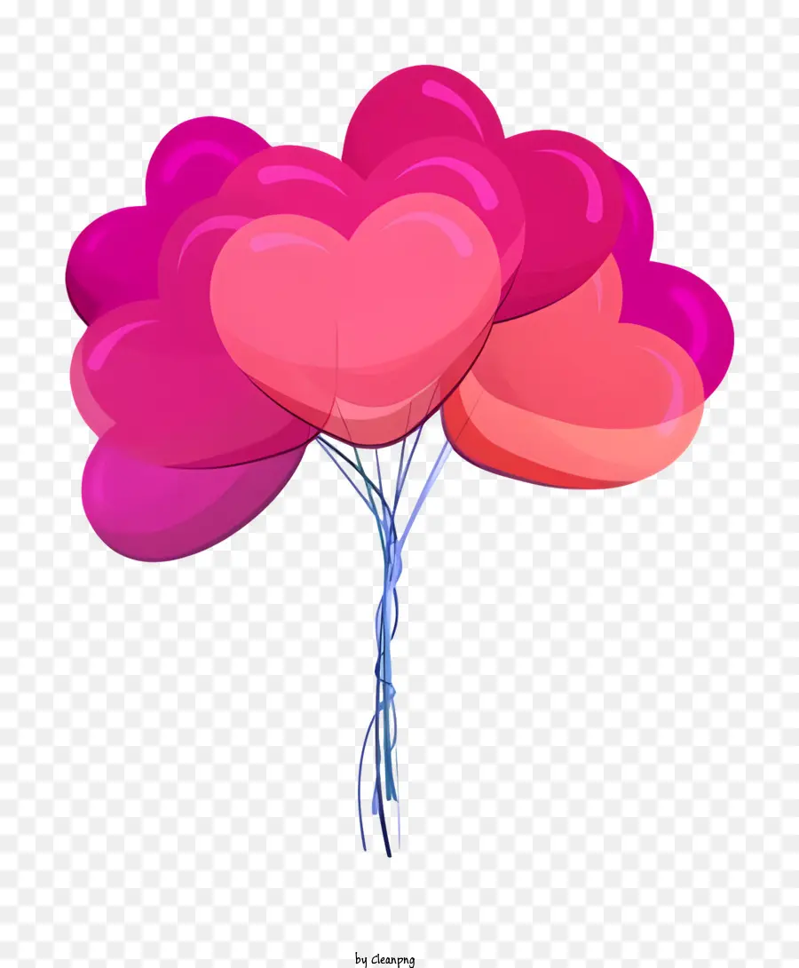 Heartshaped Globos，Globos Rosas PNG