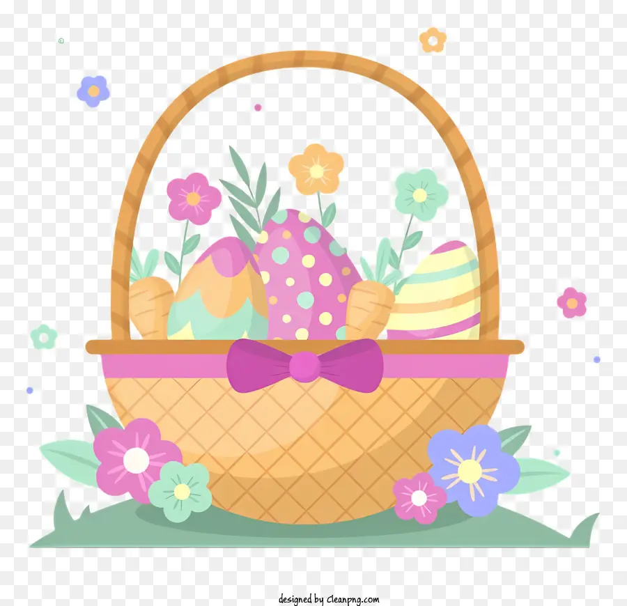 Los Huevos De Pascua，Canasta De Pascua PNG