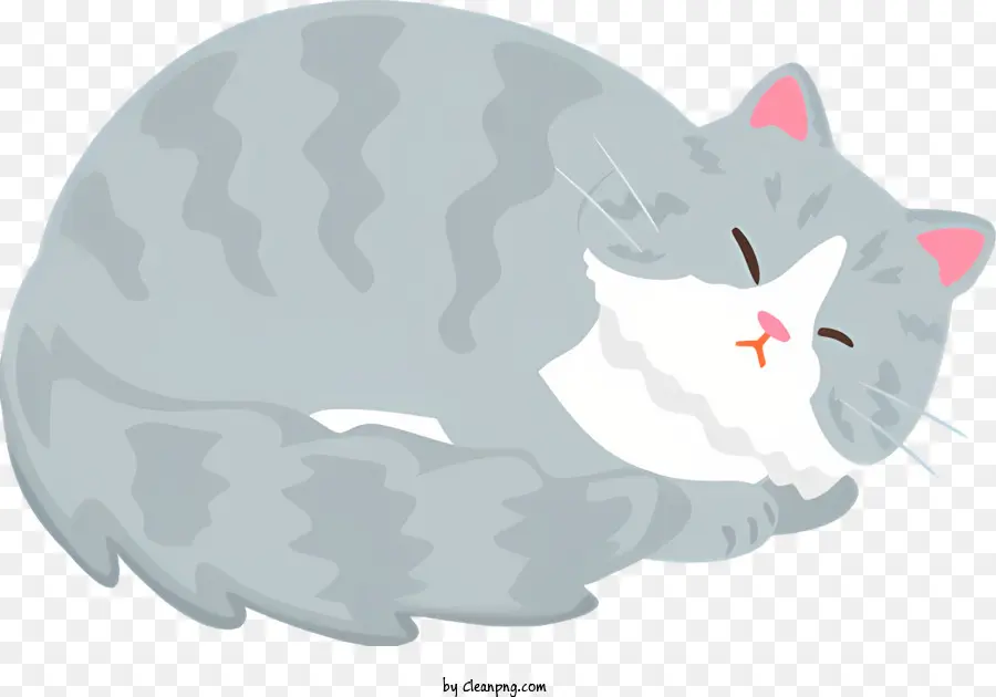 Gato Gris，Gato Durmiente Gris PNG