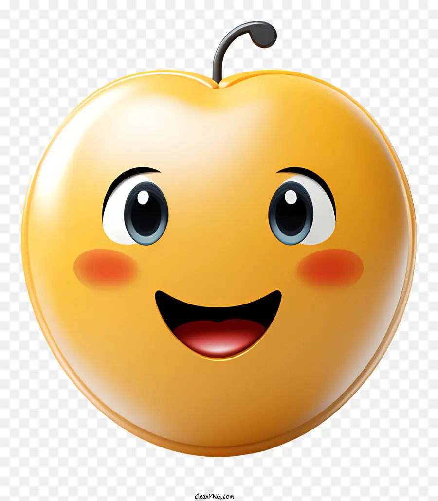 Cara De Emoticon Amarillo，Fruta Sonriente PNG