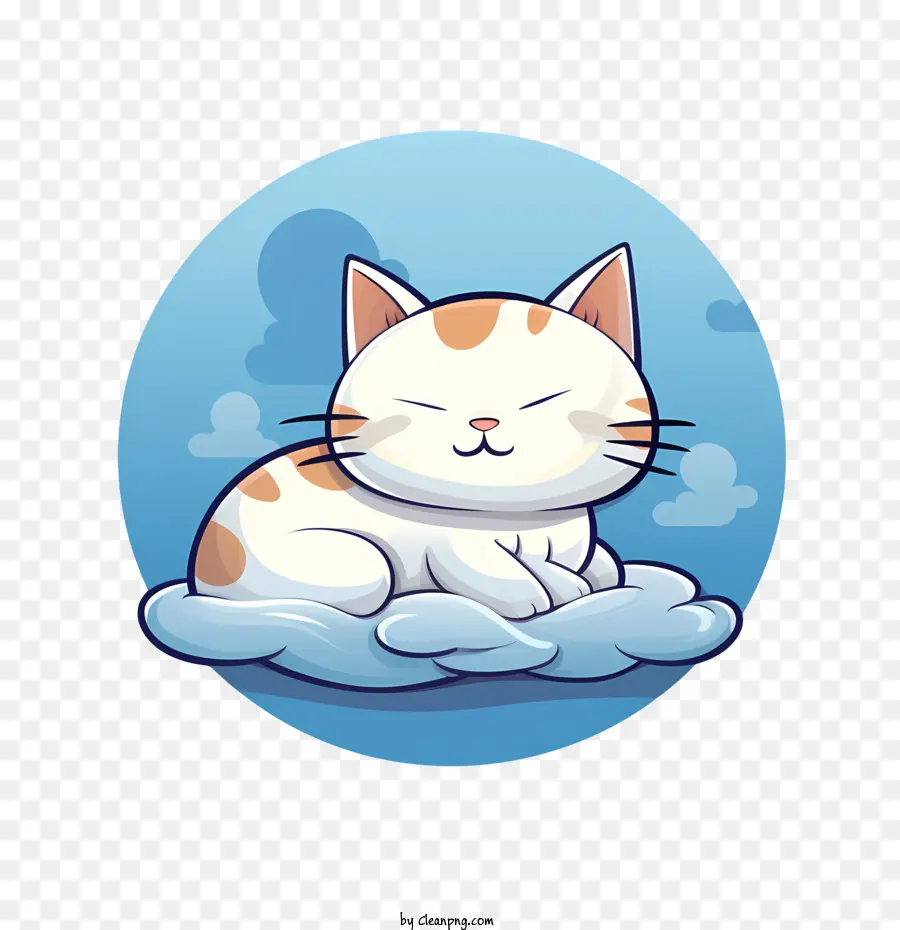 Dormir Gato，Lindo Gato De Dibujos Animados PNG