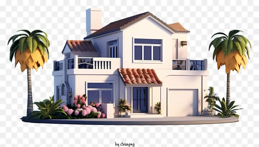 Casa Virtual，Fachada Blanca PNG