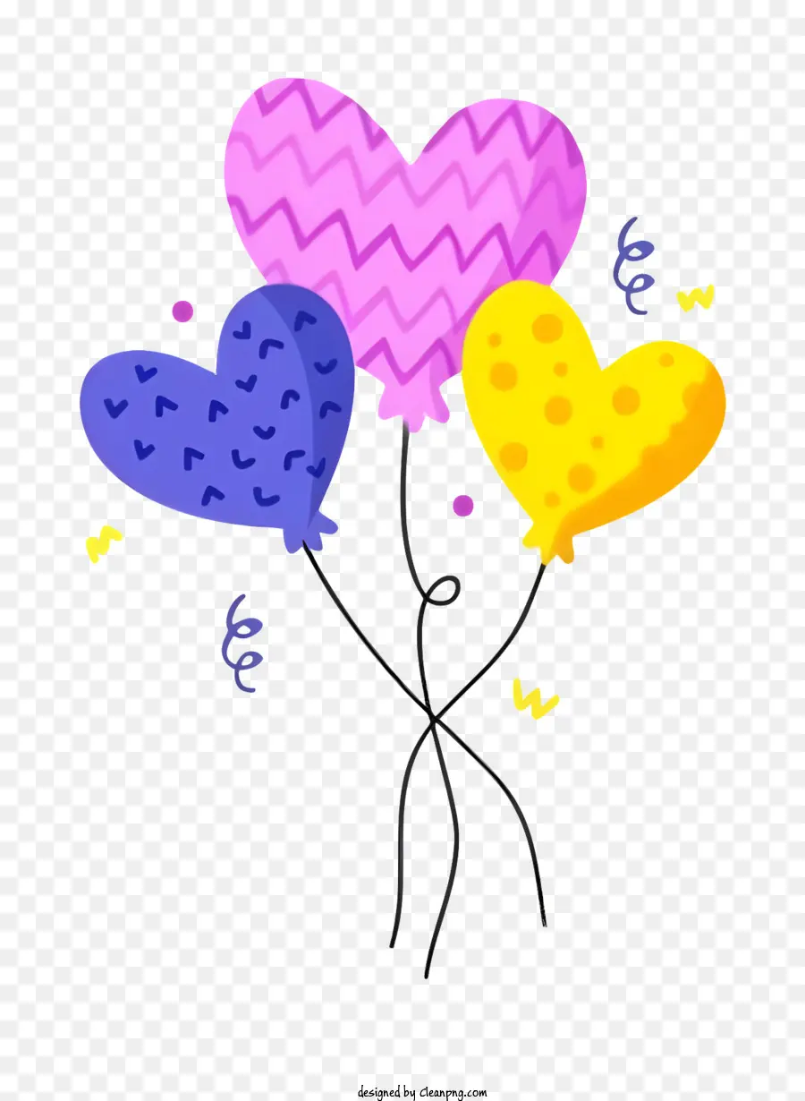 Heartshaped Globos，Globos Coloridos PNG