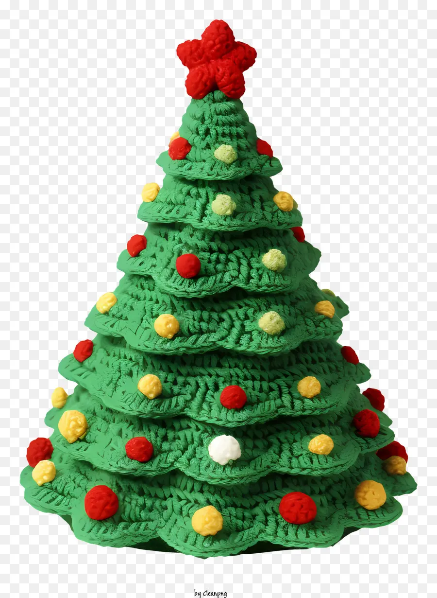 árbol De Navidad De Ganchillo，Hilo Verde PNG