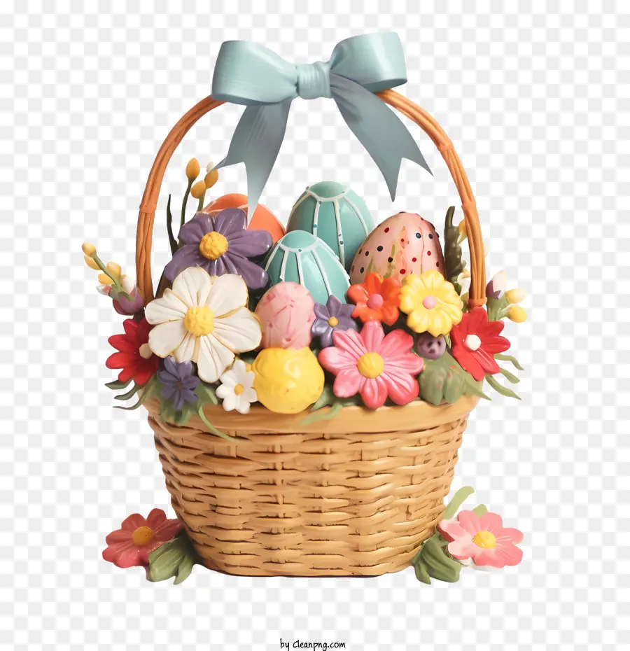 Canasta De Pascua，Flores PNG