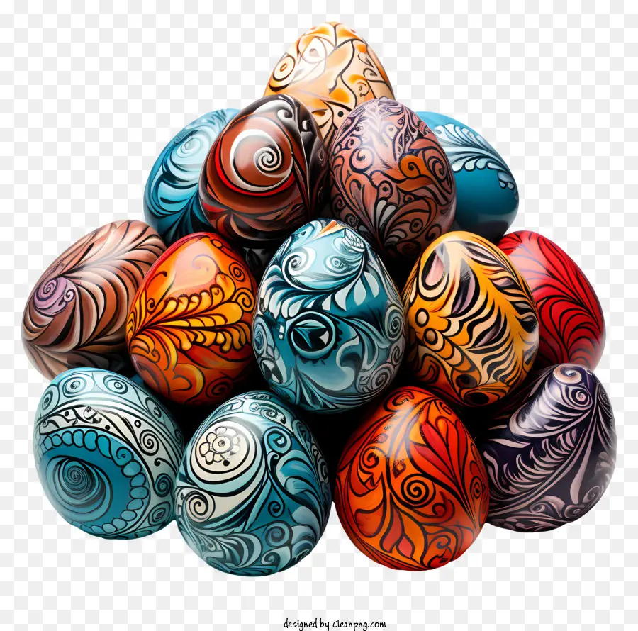 Huevos De Pascua，Huevos Decorados PNG