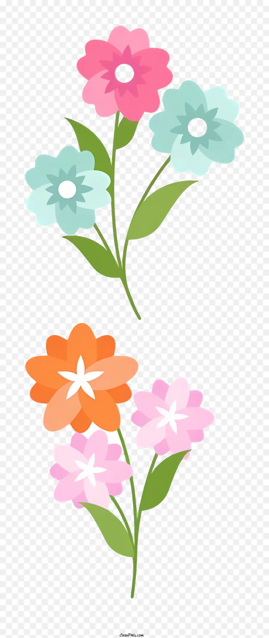 Ramo De Flores，Flores Coloridas PNG