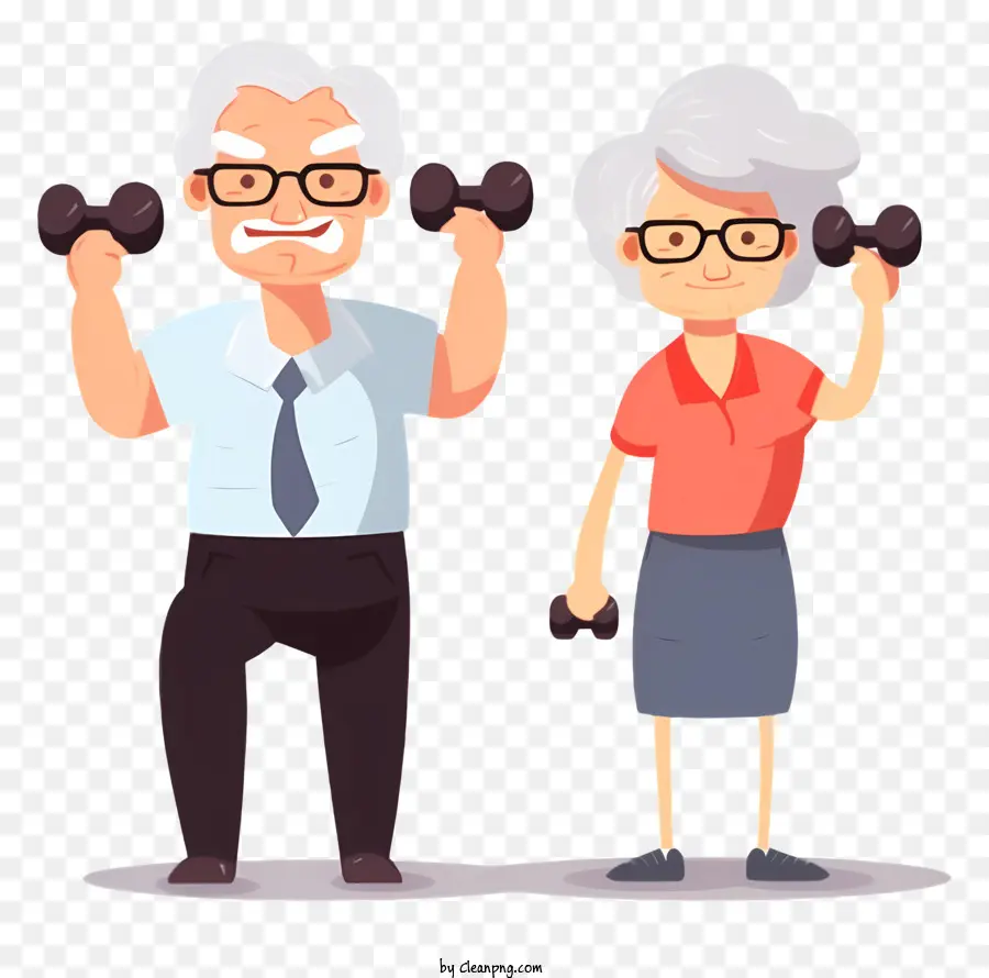 Pareja De Ancianos，Ancianos Haciendo Ejercicio PNG