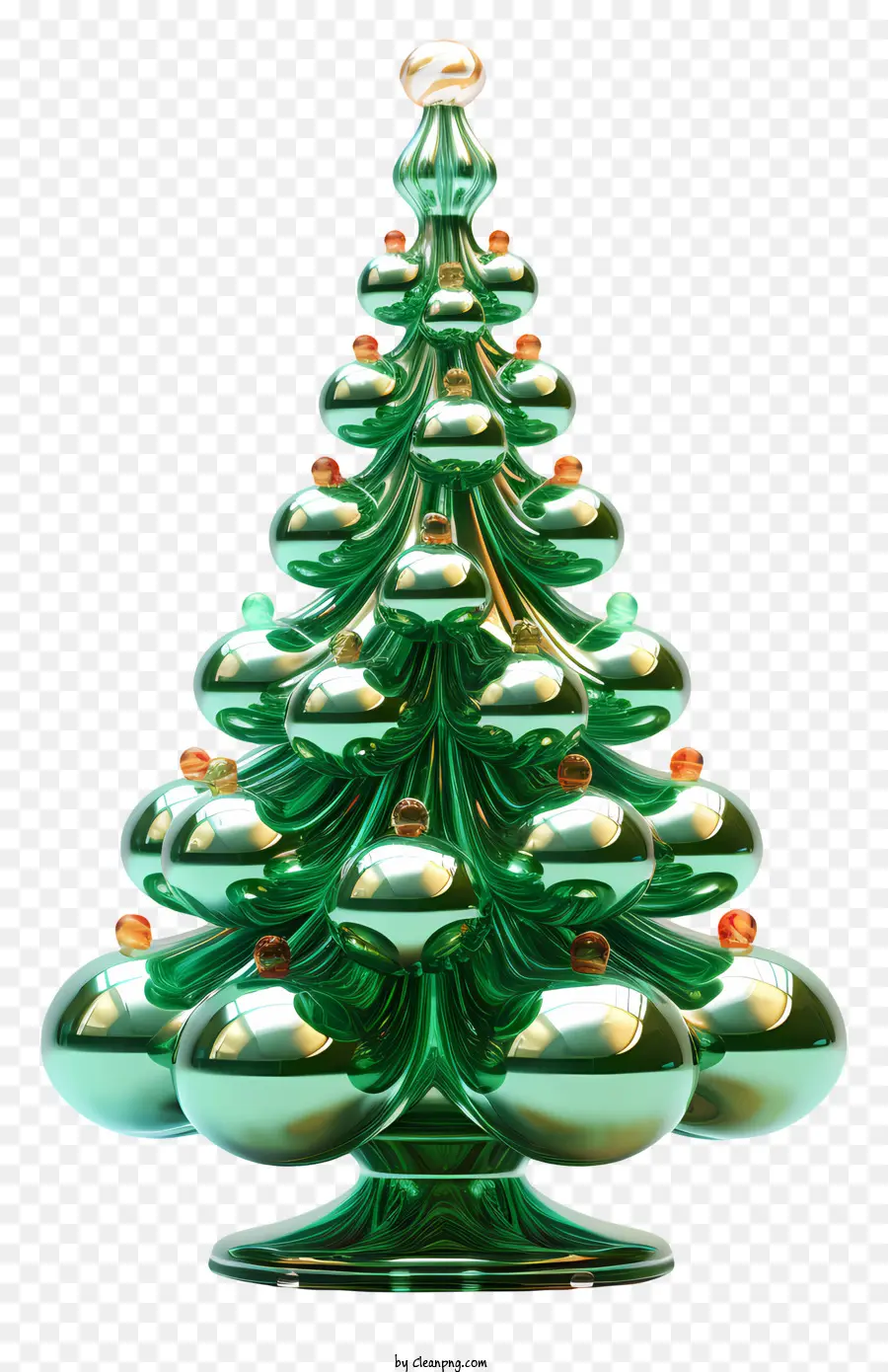 Árbol De Navidad De Vidrio Verde，Adorno De Navidad PNG