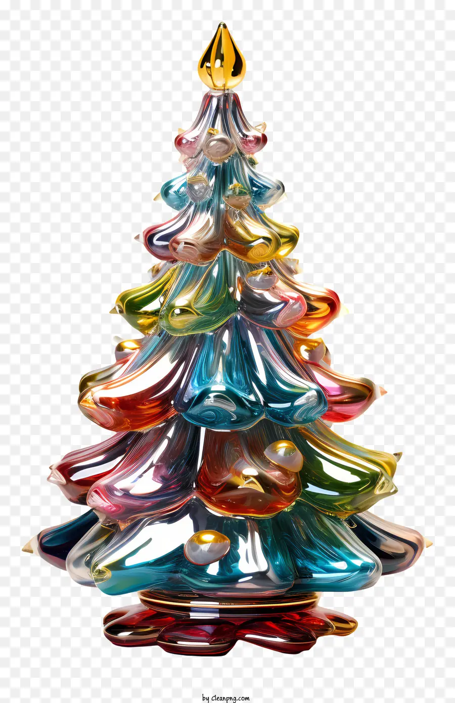 Árbol De Cristal Arcoíris，Árbol De Navidad De Cristal PNG