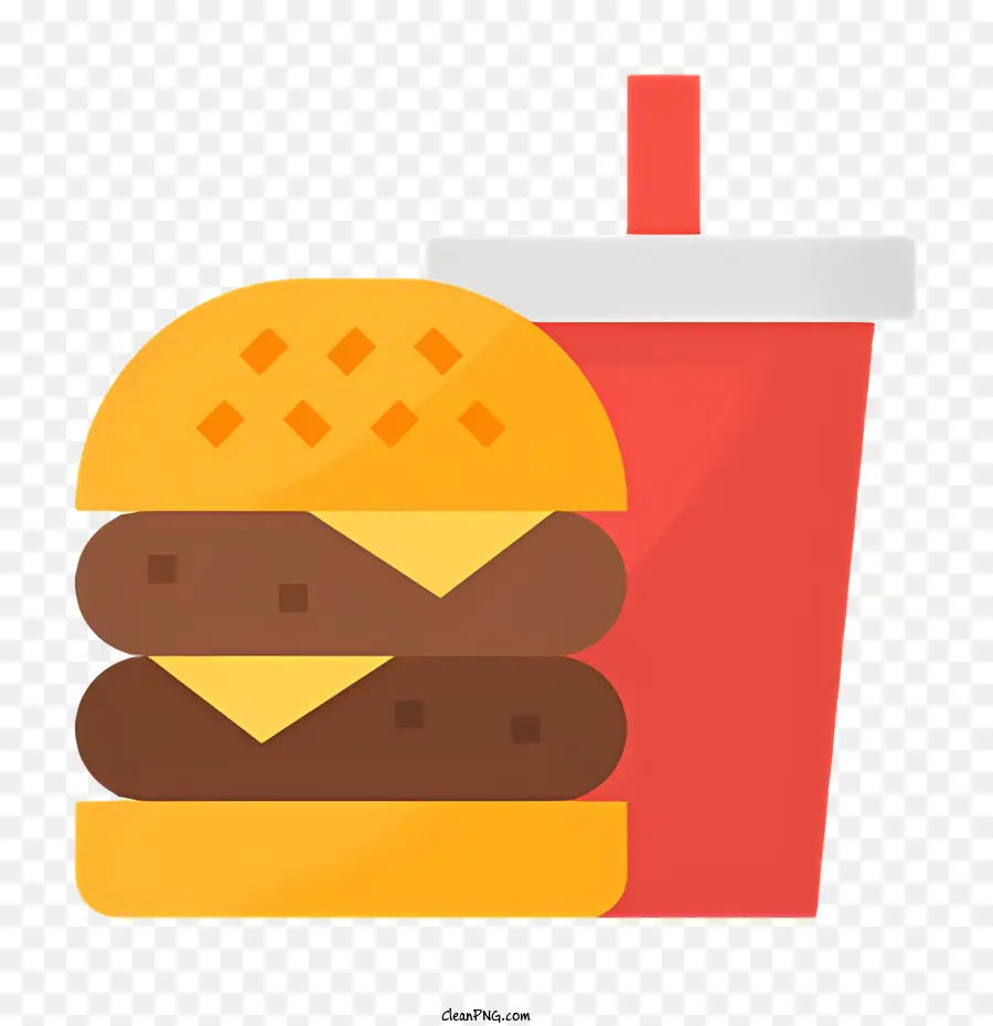 Comida Rápida，Hamburguesa Y Bebida PNG