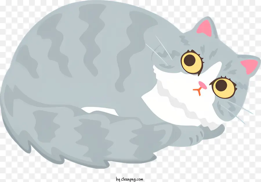 Gato De Dibujos Animados，El Gato Gris PNG