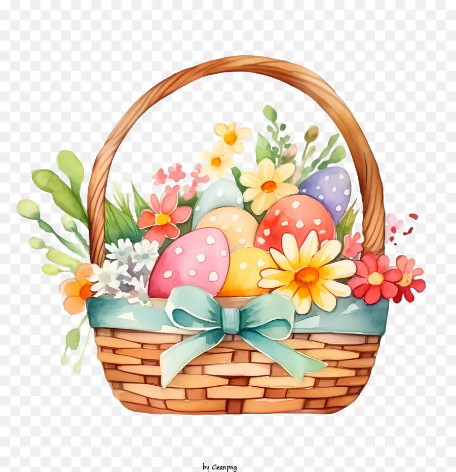 Canasta De Pascua，Acuarela PNG