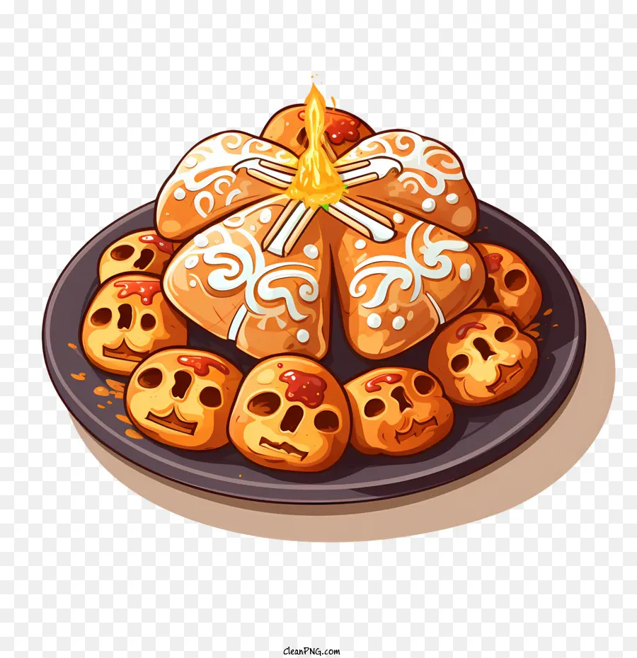 El Pan De Muerto，Pastel PNG