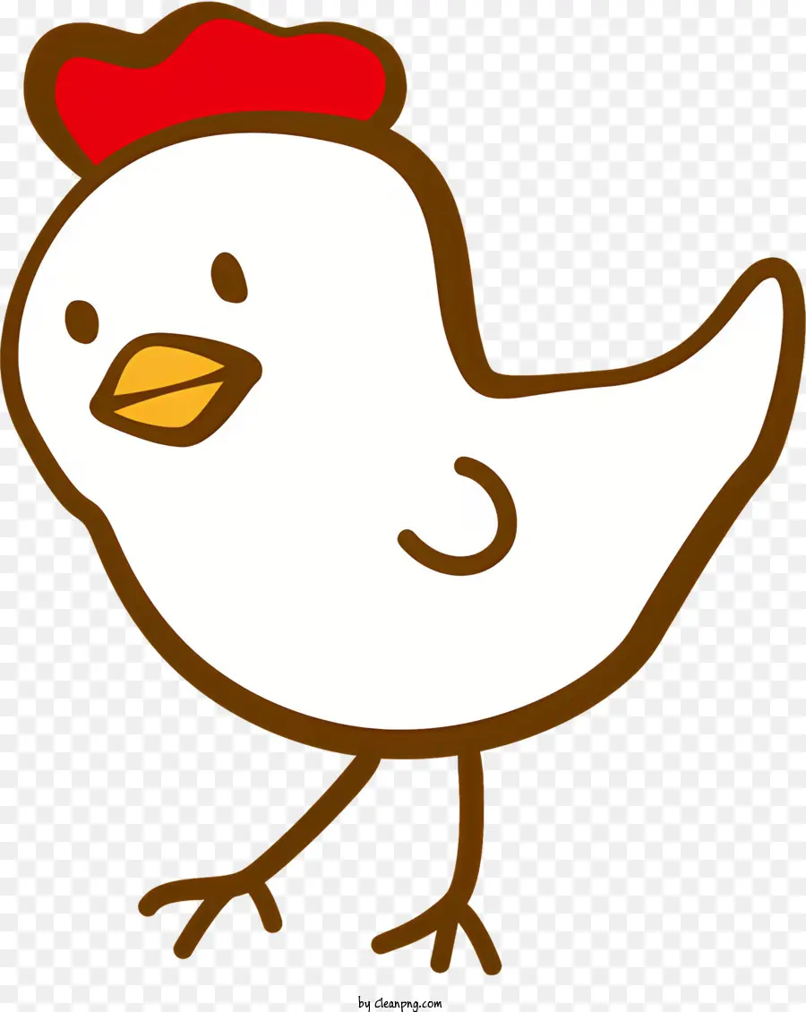 Dibujos Animados De Pollo，Tapa Roja PNG